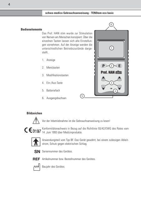 TENS Gerät Prof. HAN Stim - schwa-medico