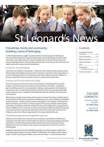 St Leonard's News - St Leonard's College