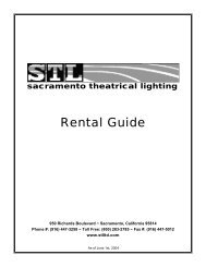 Rental Guide - Sacramento Theatrical Lighting