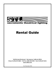 STL Rental Guide - November 2002 - Sacramento Theatrical Lighting
