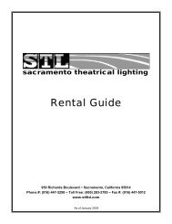 Rental - Sacramento Theatrical Lighting
