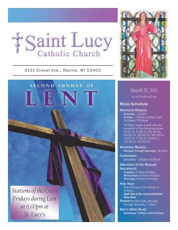 Stations of the Cross Fridays during Lent at - St. Lucy's Catholic ...