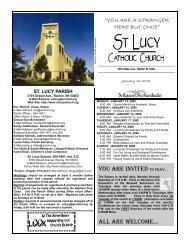 you are invited to pray... all are welcome... - St. Lucy's Catholic Church