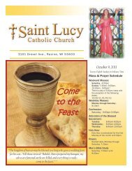 Come to the Feast - St. Lucy's Catholic Church