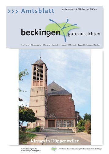 nach oben - Gemeinde Beckingen