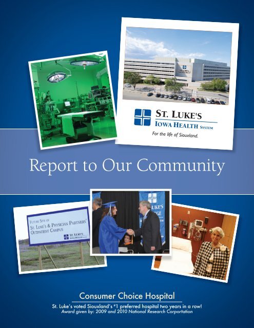 Report to Our Community - St. Luke's Health System