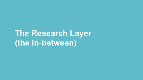 What is the research layer? - STM