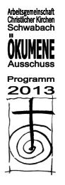Jahresprogramm 2013 - Kirchengemeinde Schwabach-St. Martin