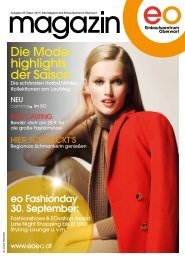 Die Mode- highlights der Saison - EO Einkaufszentrum Oberwart