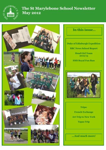 The St Marylebone School Newsletter May 2012