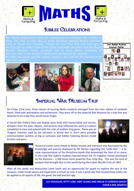 Summer 2012 Newsletter - St. Marylebone CE School