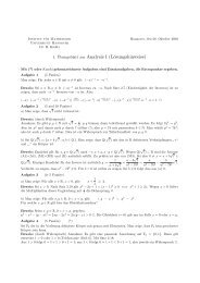 1. ¨Ubungsblatt zur Analysis I (Lösungshinweise) - Aufgaben