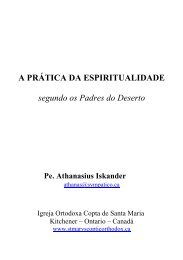 A PRÃTICA DA ESPIRITUALIDADE segundo os Padres do Deserto ...