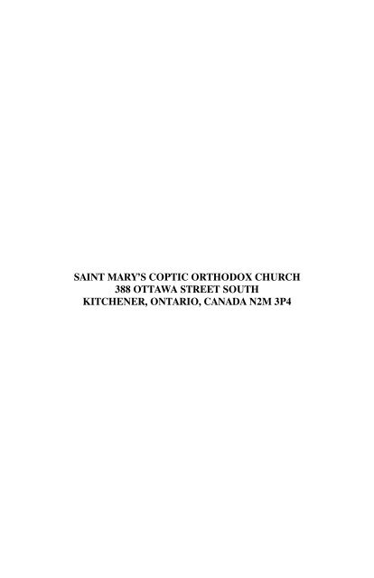 The Abomination of Desolation - St. Marys Coptic Orthodox Church