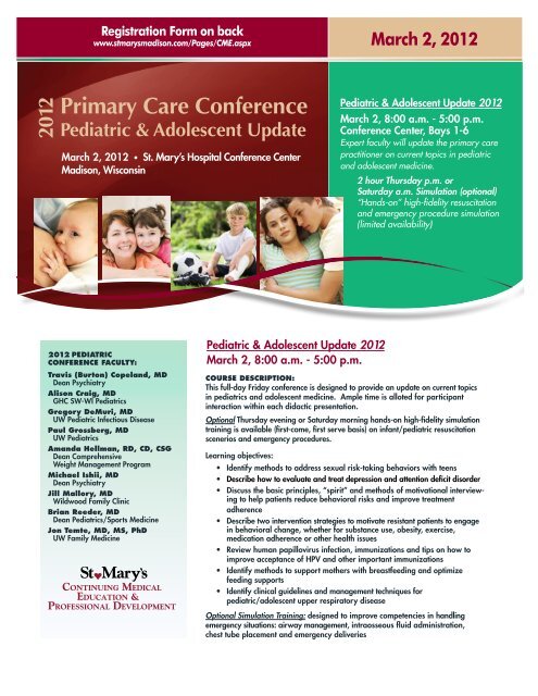 March 2 2012_Primary Care Pediatric Conference_Lo-Res Flyer