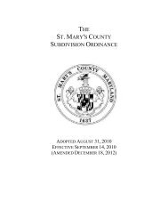THE ST. MARY'S COUNTY SUBDIVISION ORDINANCE