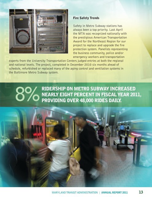 MTA Annual Report - 2011 - Maryland Transit Administration ...