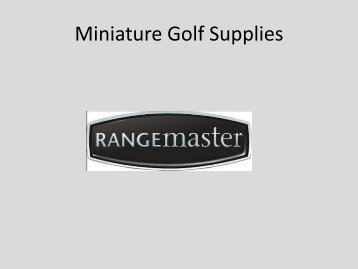 Miniature Golf Supplies