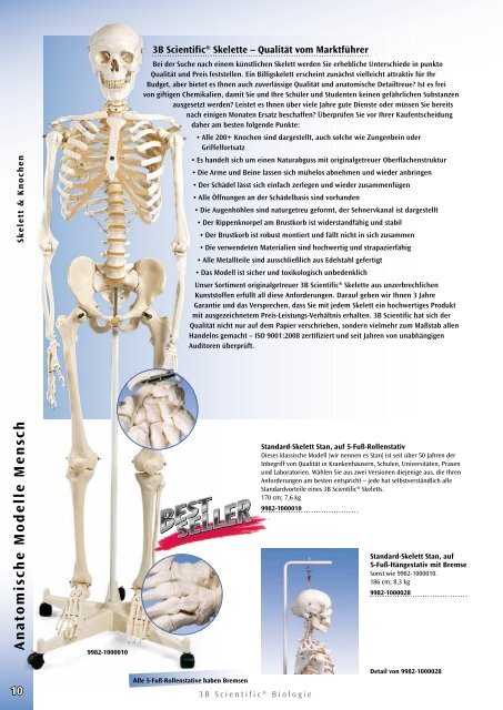 3B Scientific - Biologie Katalog