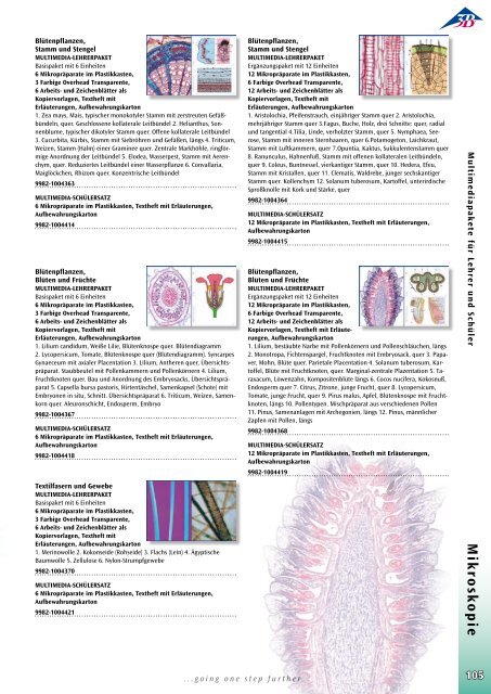 3B Scientific - Biologie Katalog