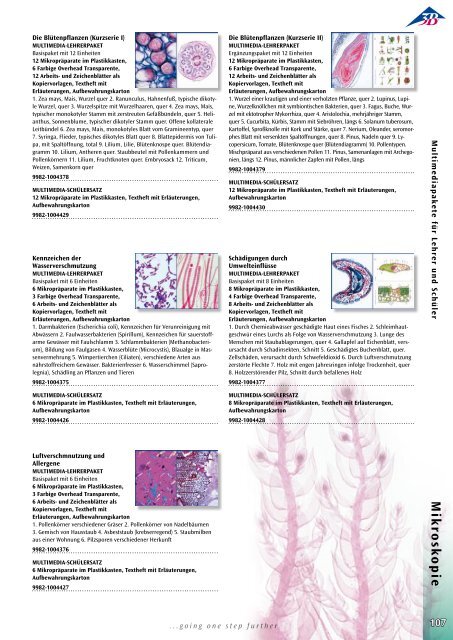 3B Scientific - Biologie Katalog