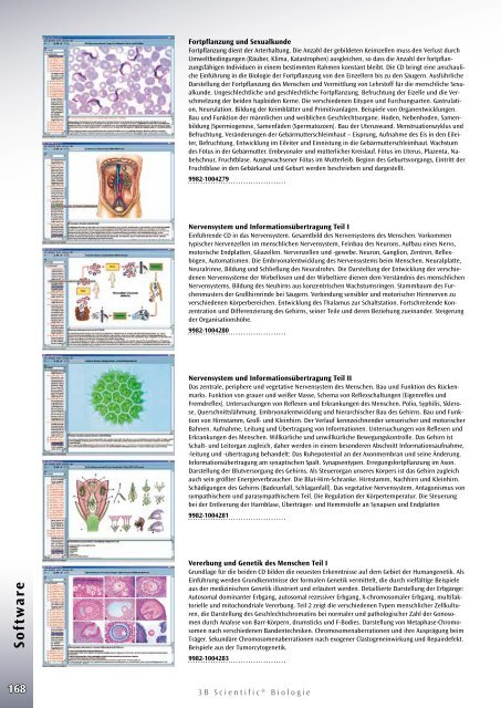 3B Scientific - Biologie Katalog