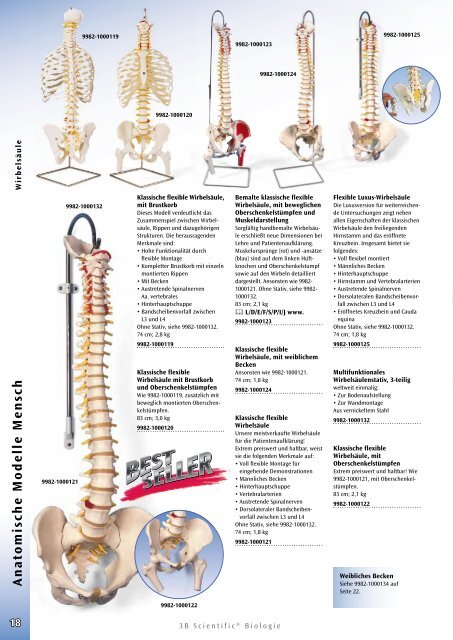 3B Scientific - Biologie Katalog