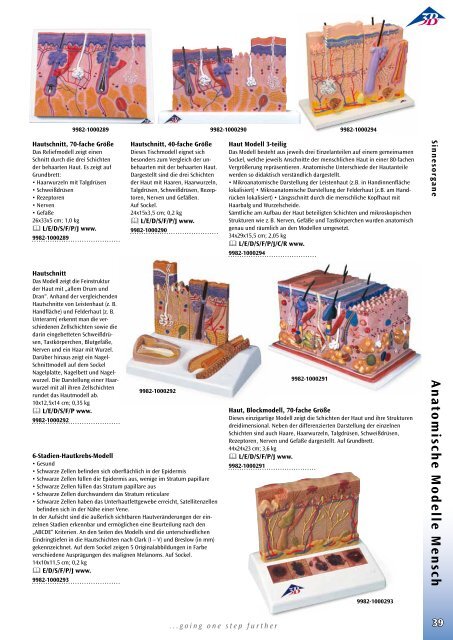 3B Scientific - Biologie Katalog