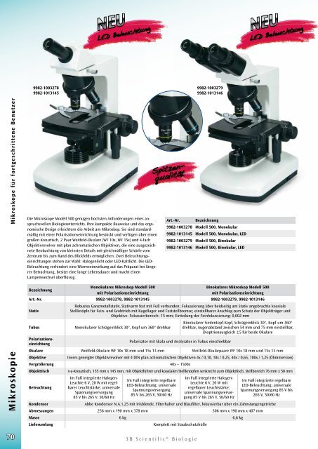 3B Scientific - Biologie Katalog