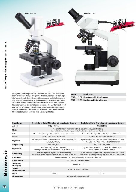 3B Scientific - Biologie Katalog