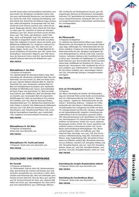 3B Scientific - Biologie Katalog