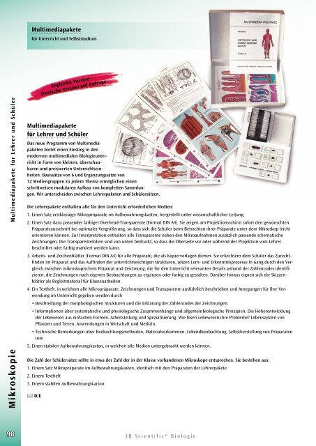 3B Scientific - Biologie Katalog