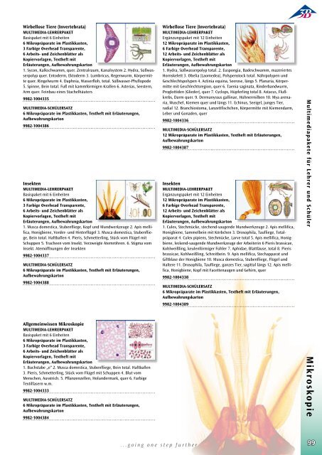 3B Scientific - Biologie Katalog