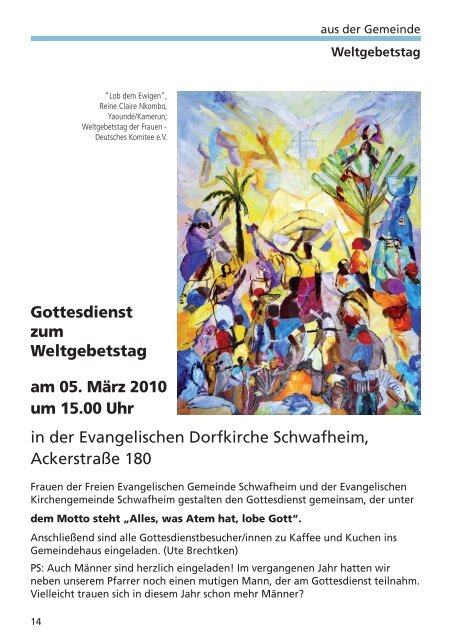 Monatsspruch April 2010 - evangelische Kirchengemeinde Moers ...