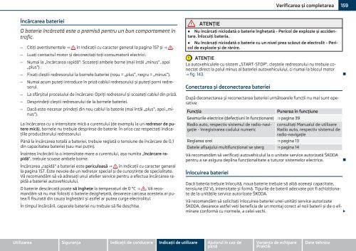 ŠKODA Roomster MANUAL DE UTILIZARE