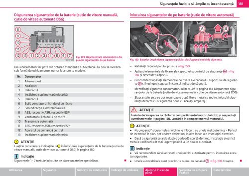 ŠKODA Roomster MANUAL DE UTILIZARE