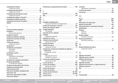 ŠKODA Roomster MANUAL DE UTILIZARE