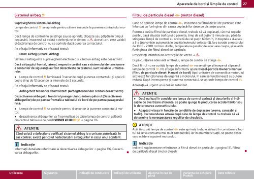 ŠKODA Roomster MANUAL DE UTILIZARE