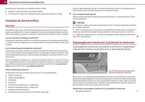 ŠKODA Roomster MANUAL DE UTILIZARE