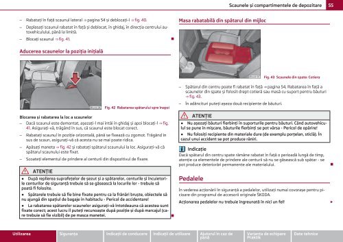 ŠKODA Roomster MANUAL DE UTILIZARE