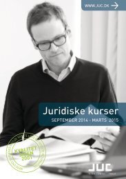 Juridiske kurser september 2014 - marts 2015