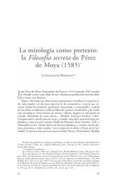 La mitología como pretexto: La Filosofía Secreta de Pérez de Moya (1585)