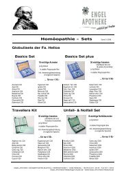 Homöopathie – Sets Stand 5-2008 - Engel Apotheke Freiburg