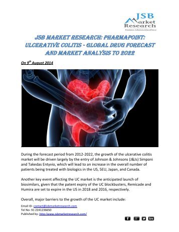 JSB Market Research: PharmaPoint: Ulcerative Colitis - Global Drug Forecast and Market Analysis to 2022