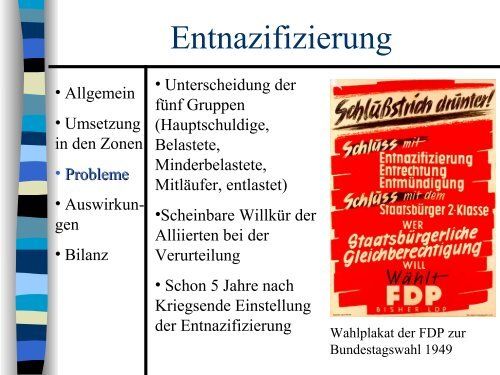 Kontinuität der Nazi- Eliten in der BRD