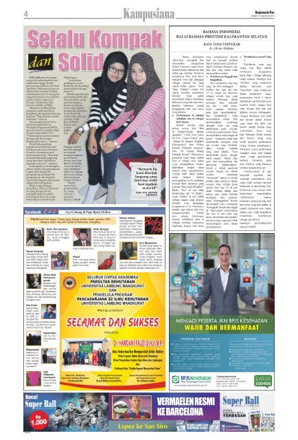 Banjarmasin Post Senin, 11 Agustus 2014
