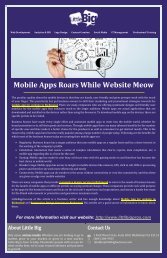 Mobile Apps Roars While Website Meow