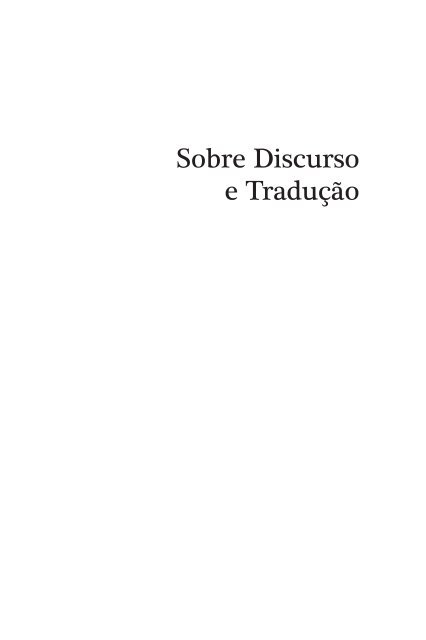 sobre discurso e traducao 