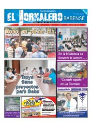 Edición 14 del Semanario EL JORNALERO BABENSE.