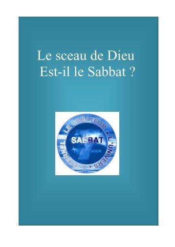 Le sceau de Dieu Est-il le Sabbat ?